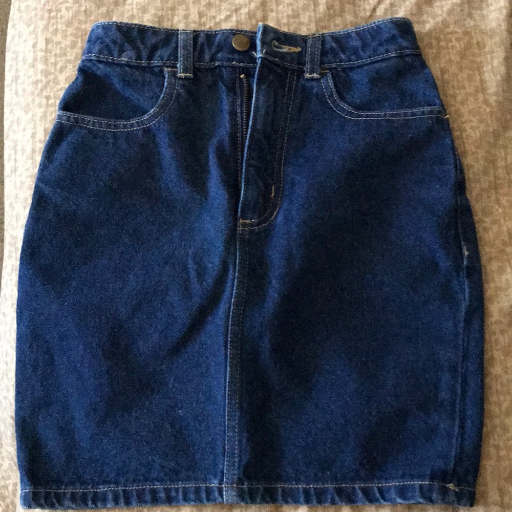 AA mini denim pencil skirt